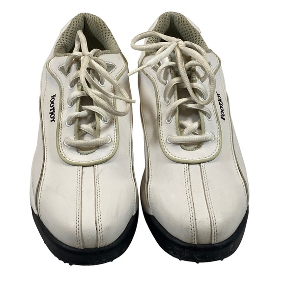 FootJoy Shoes - FootJoy GreenJoys White Leather Golf Shoes Women's Size 8.5 Spiked
